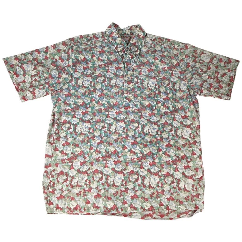 Reyn‎ Spooner Hawaiian Traditional Commemorative Classics Floral Shirt Size L